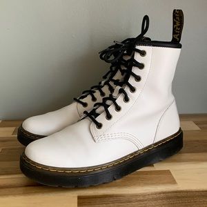 White Dr Martens women’s boots. Great condition